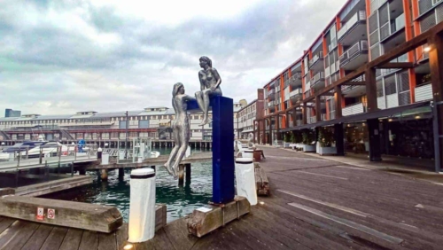 Steel & Aluminium Landmark Sculpture – Conversations by Phillip Piperides, 240x120x100cm | ARTpark Australia
