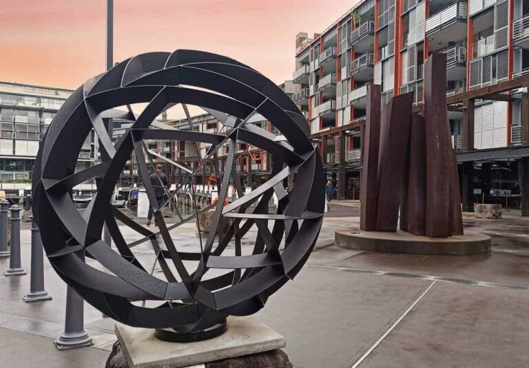Steel Round & Sphere Sculpture – Grid Axis by Paul Mutimer, 120cm - view 5