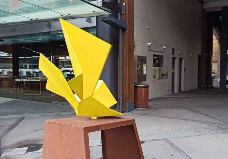 Powder-Coated Steel Abstract Sculpture – Evolution II by Michelle Klisowski, 160x100x70cm - view 2