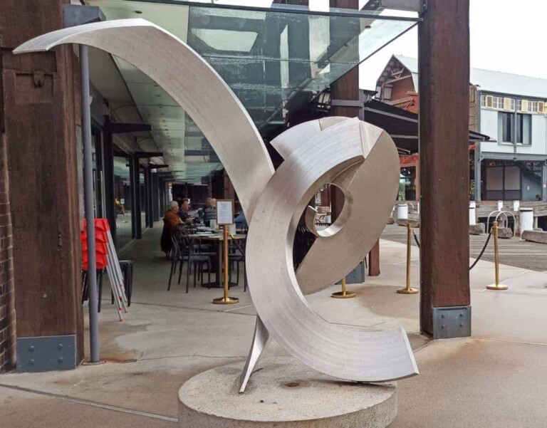 Stainless Steel Landmark Sculpture – M-Thirtytwo by James Parrett, 197x190x120cm - view 2
