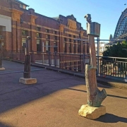 peter lundberg poets-scoundrels bronze totem sculpture in sydney