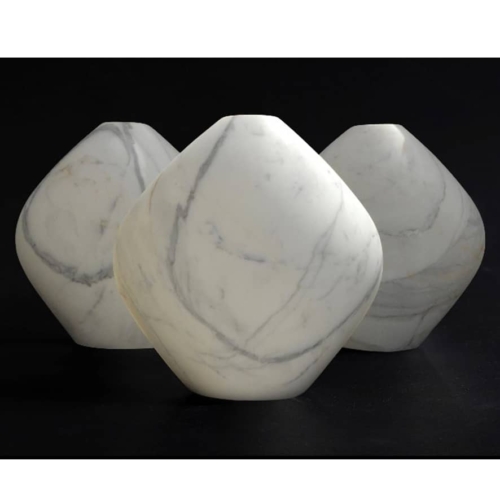 Carrara Marble Round & Sphere Sculpture – Shielded 3 by Jane Valentine, 110x110x35cm | ARTpark Australia