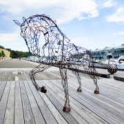 fabricated steel horse sculpture