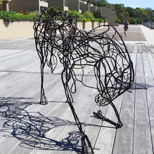 Fabricated Steel Horse Sculpture – Merci by Mark Niglia, 180x90x300cm | ARTpark Australia
