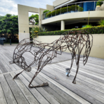 steel metal horse sculpture