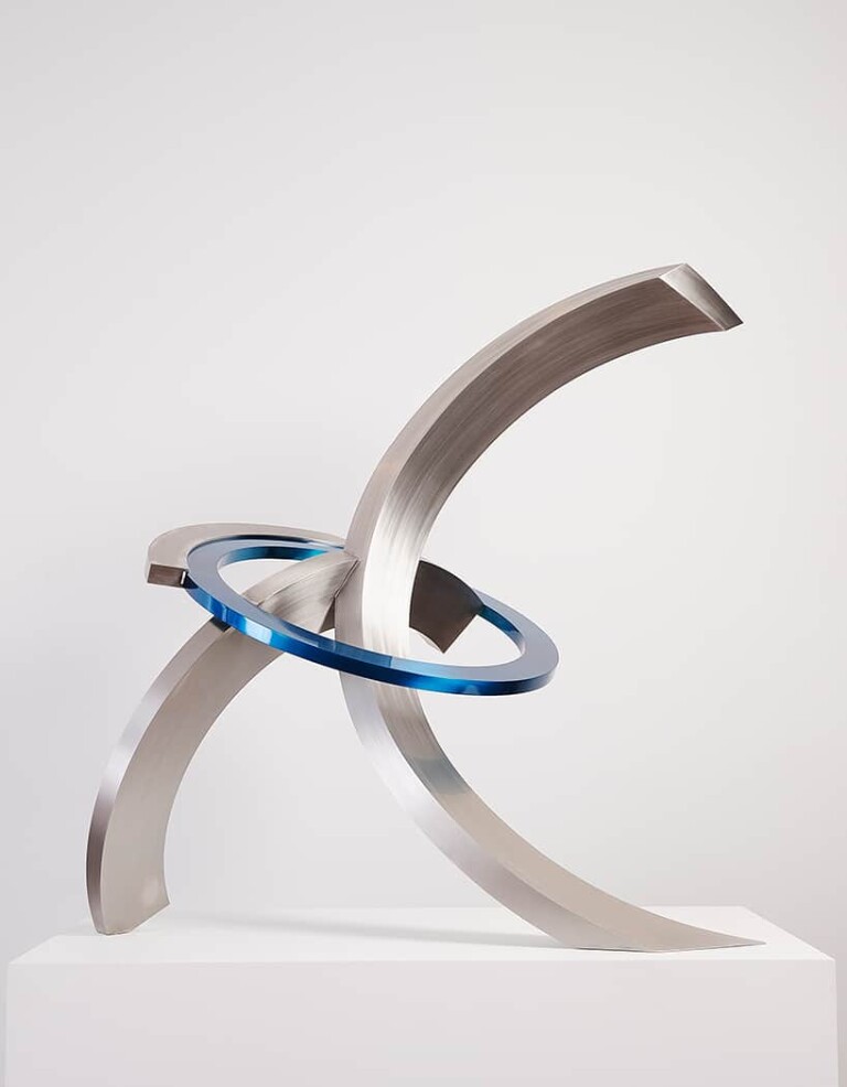 Stainless Steel Landmark Sculpture – M-Forty Two by James Parrett, 142x135x90cm - view 2