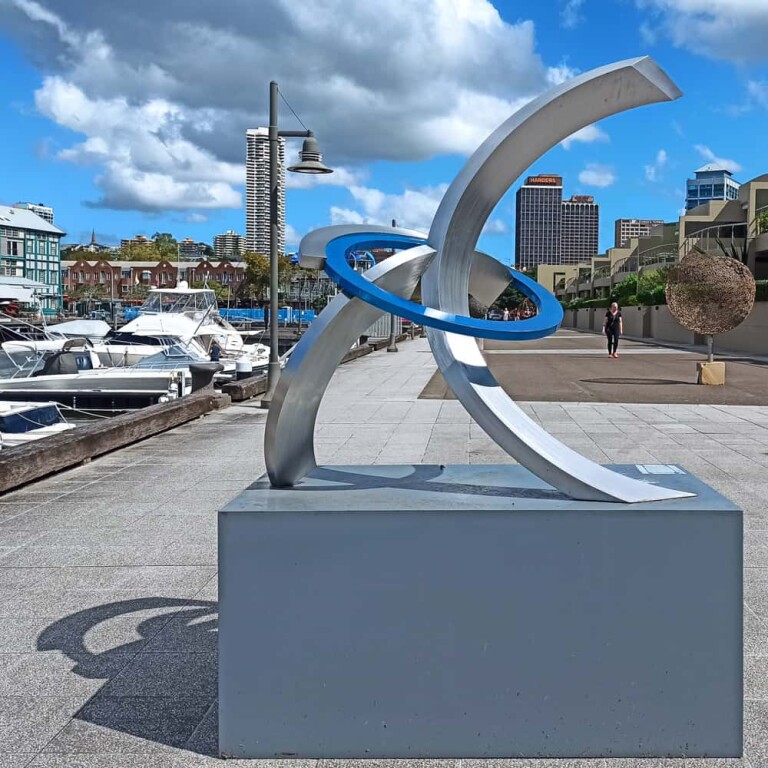 Stainless Steel Landmark Sculpture – M-Forty Two by James Parrett, 142x135x90cm - view 4
