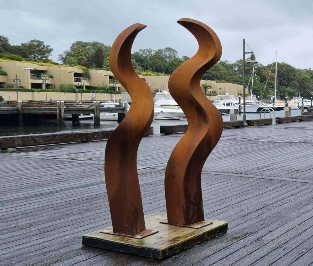 corten steel sculpture