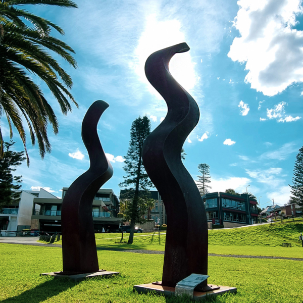 Corten Steel Landmark Sculpture – Sowelu Hum by Jen Mallinson, 200x80x80cm | ARTpark Australia