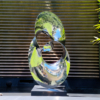 Stainless steel garden sculpture