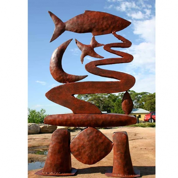 Bungaree-260x120cm-MILD-STEEL-WITH-PATINA-[stainless-steel,Table-top]-stephen-Coburn-australian-nautical-sculpture