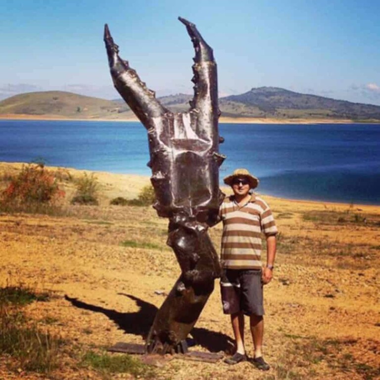 Mild Steel Crab Sculpture – Clawed by Tobias Bennett, 330x89cm - view 5