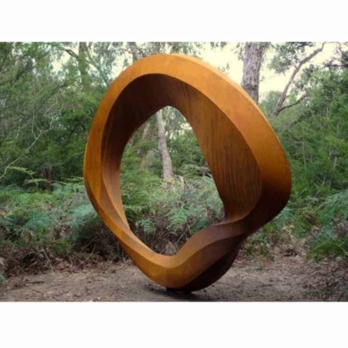Corten Steel Abstract Sculpture – Cycles by Ben Storch, 210x210cm | ARTpark Australia