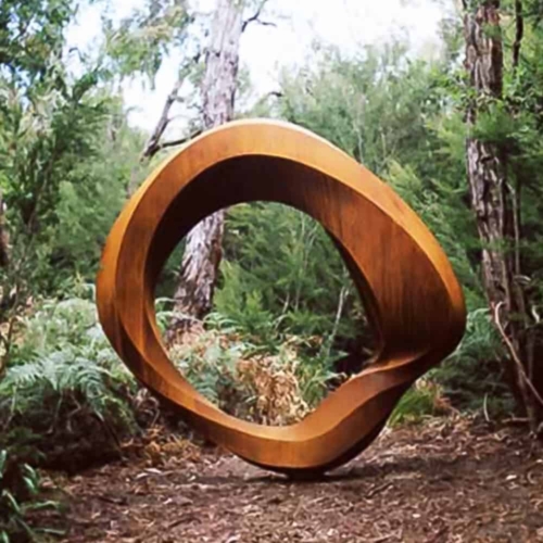 Corten Steel Abstract Sculpture – Cycles by Ben Storch, 210x210cm | ARTpark Australia