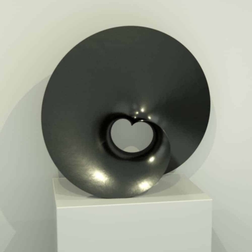 Aluminium Round & Sphere Sculpture – Mini Moebius by Benjamin Storch, 80cm | ARTpark Australia