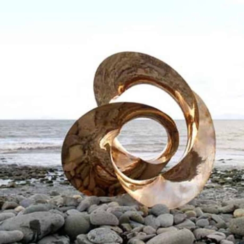 Bronze Round & Sphere Sculpture – Motion 3 by Benjamin Storch, 30x30cm | ARTpark Australia