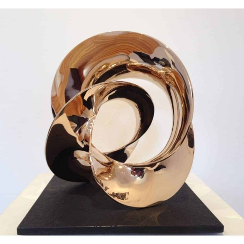 Bronze Round & Sphere Sculpture – Motion 3 by Benjamin Storch, 30x30cm | ARTpark Australia
