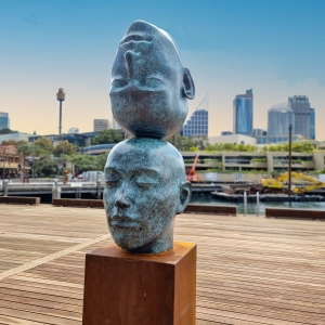 large outdoor head sculpture