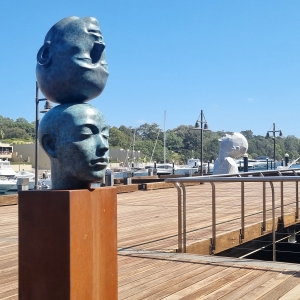 large outdoor head sculpture