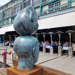 large outdoor head sculpture