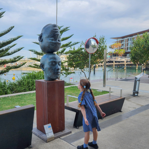 Stainless Steel Landmark Sculpture – Reflections by Phillip Piperides, 200x60x60cm | ARTpark Australia