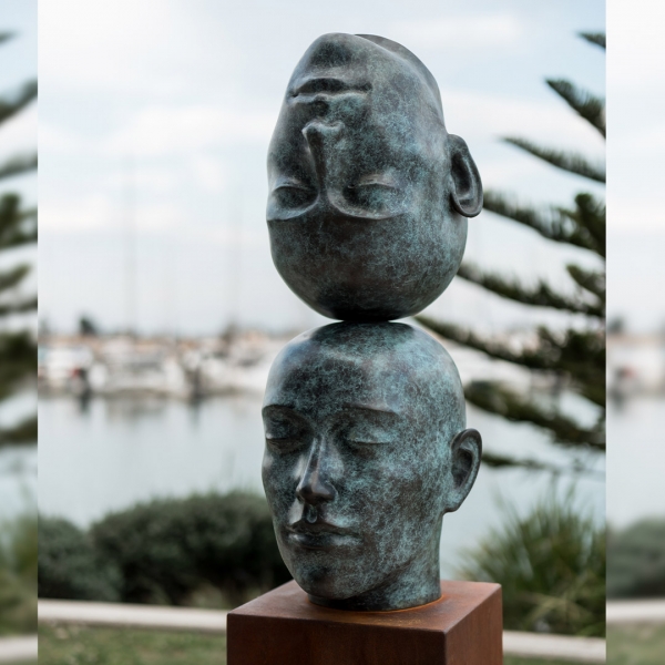 outdoor head sculpture