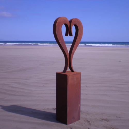 Corten Steel Abstract Sculpture – Two of us by Andrew Kasper, 200x70cm | ARTpark Australia