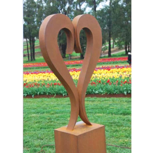 Corten Steel Abstract Sculpture – Two of us by Andrew Kasper, 200x70cm | ARTpark Australia