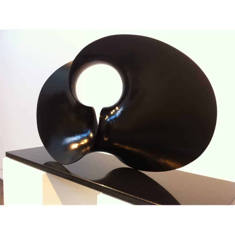 Aluminium Round & Sphere Sculpture – Twofold by Benjamin Storch, 78x40cm - view 2