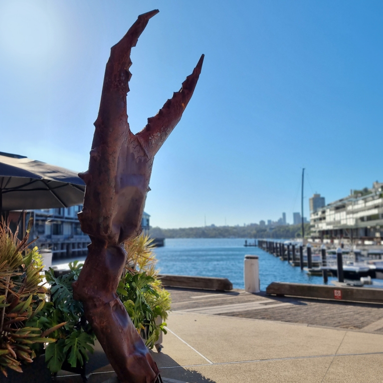 Mild Steel Crab Sculpture – Clawed by Tobias Bennett, 330x89cm - view 6