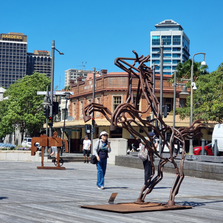 Fabricated Steel Horse Sculpture – Mighty Mustang by Tobias Bennett, 300x80x250cm - view 4