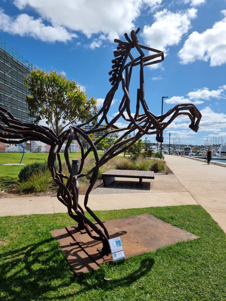Fabricated Steel Horse Sculpture – Mighty Mustang by Tobias Bennett, 300x80x250cm - view 6
