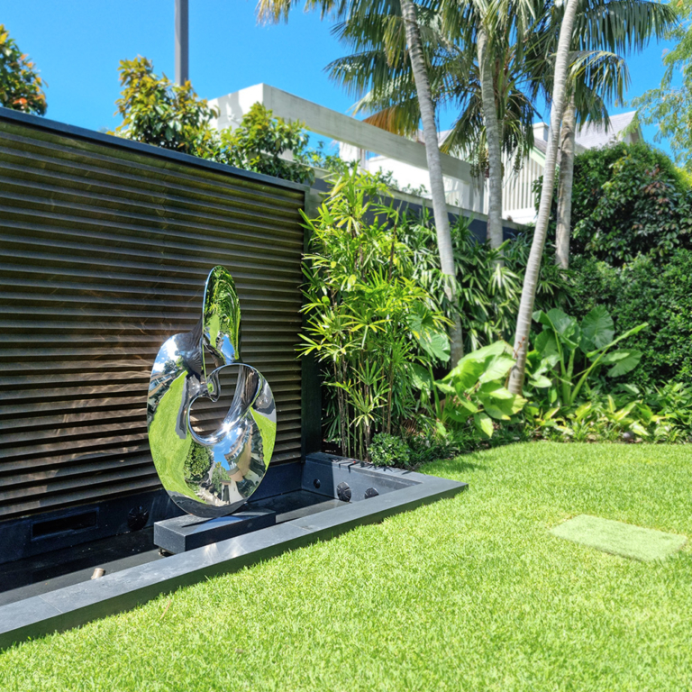 Stainless Steel Round & Sphere Sculpture – Oscillate by Benjamin Storch, 160cm - view 5