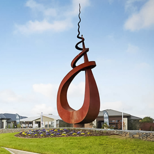 Corten Steel Totem Sculpture – Spire by Folko Kooper, 1200cm | ARTpark Australia