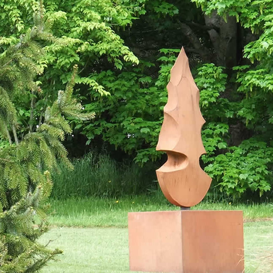 Flint-Tools-Series--Fabricated-Steel-[Outdoor,Corten,-landmark]Kooper-Folko--australian--sculpture-outdoor-garden-indigenous-art-