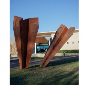 steel plane sculpture public australian garden art