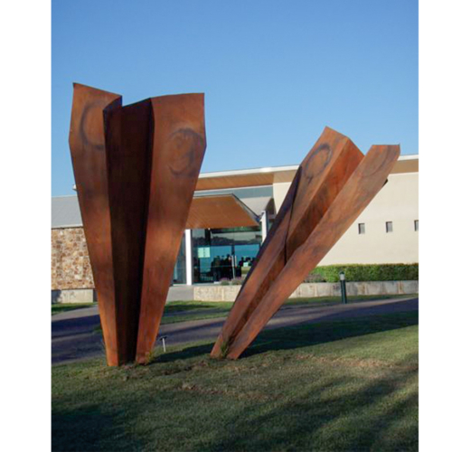 Corten Steel Landmark Sculpture – Gravity by Jonathan Leahey, 450x200x150cm | ARTpark Australia