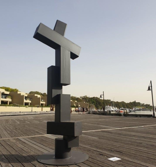 Fabricated Steel Landmark Sculpture – Resurrection by Hui Selwood, 285x60x60cm | ARTpark Australia