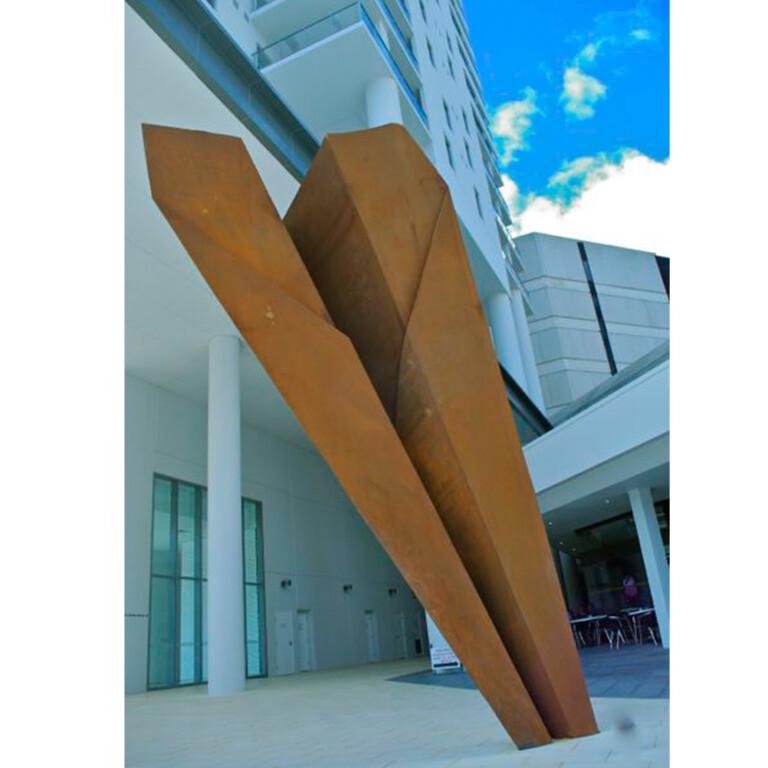 Corten Steel Landmark Sculpture – Landed by Jonathan Leahey, 650x250x200cm - view 2