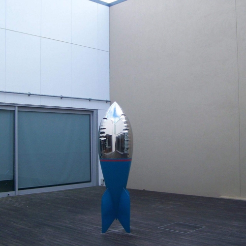 Stainless Steel Garden Sculpture – incendiary by David McCracken, 180cm | ARTpark Australia