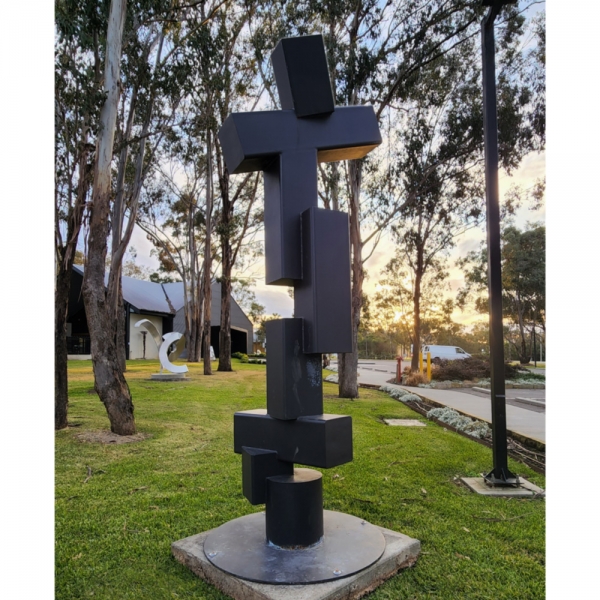 resurrection cross christian outdoor sculpture
