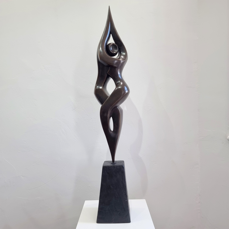 Bronze Figurative Sculpture – Entwined by Michael Vaynman, 103x26x26cm