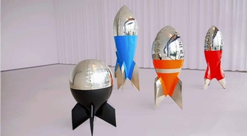 Stainless Steel Garden Sculpture – Rockets [series] by David McCracken | ARTpark Australia