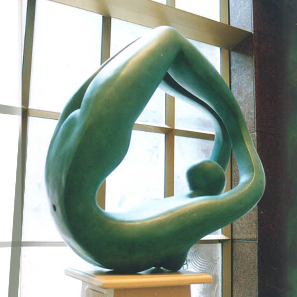 Bronze Figurative Sculpture – Movement by Larissa Smagarinsky, 100x100x30cm