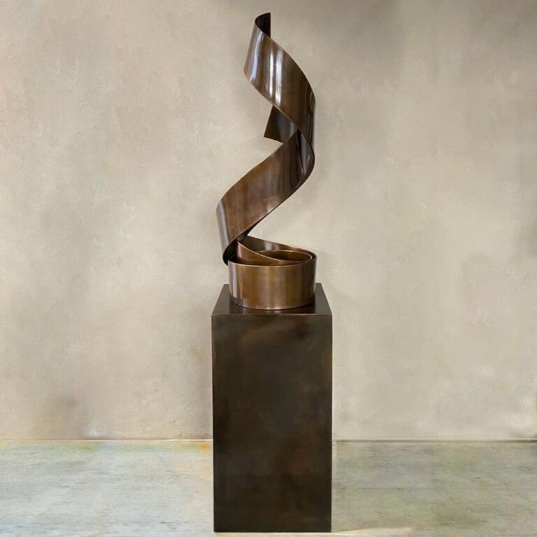 Copper Abstract Sculpture – Dance by Michael Baird, 190x40x40cm - view 4
