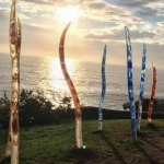 glass tall sculpture