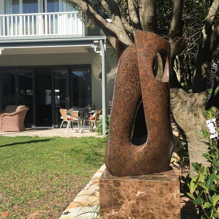 Bronze Abstract Sculpture – Lacunae by Robin Holliday, 120x62x38cm - view 4