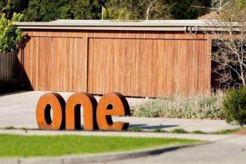 Corten Steel Landmark Sculpture – Lettering (Custom) by Pierre Le Roux | ARTpark Australia