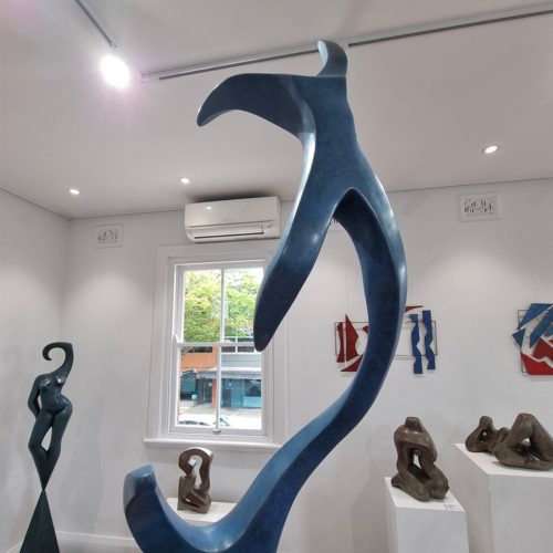 Bronze Figurative Sculpture – Up Up & Away by Michael Vaynman, 228cm | ARTpark Australia