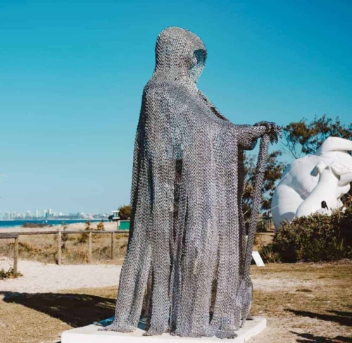 Stainless Steel Landmark Sculpture – Dark Knight by Michael Van Dam, 420cm | ARTpark Australia